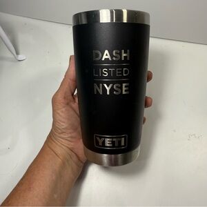 YETI Door Dash Black and Silver 20 oz Tumbler